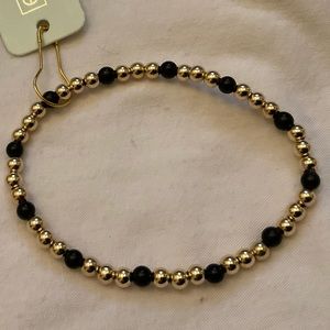 ENewton onyx and gold bracelet